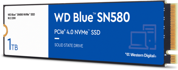 Disque dur interne SSD WD Blue SN580 M.2 2280 PCIe Gen4 x4 NVMe 1 To (WDS100T3B0E)