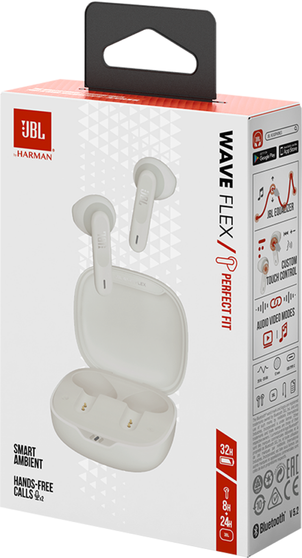 Prix Écouteurs Bluetooth JBL Wave Flex TWS - Blanc (JBLWFLEXWHT) -  929.00 -  929.00 – Image 9