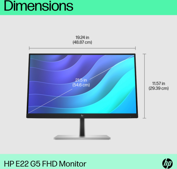 Écran 21,45" Full HD HP E22 G5 (6N4E8AS) – Image 5