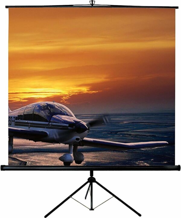 Écran de projection portable sur trépied 175 x 175 cm - Blanc Mat - ORAY SCREEN