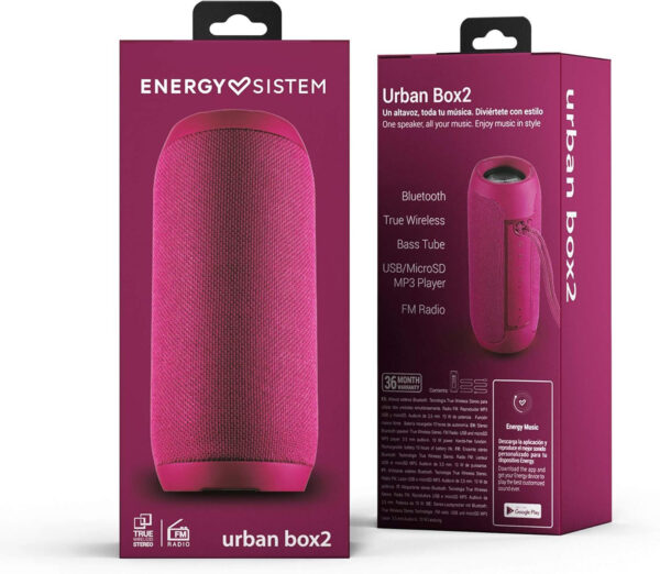 Enceinte portable Energy Sistem Urban Box 2 - Rose (449347) – Image 6