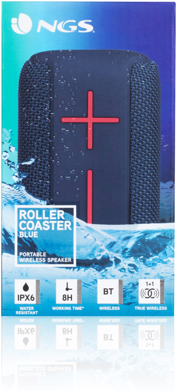 Prix Enceinte Waterproof NGS Roller Coaster bleue 10W (ROLLERCOASTERBLUE) -  285.00 -  285.00 – Image 9