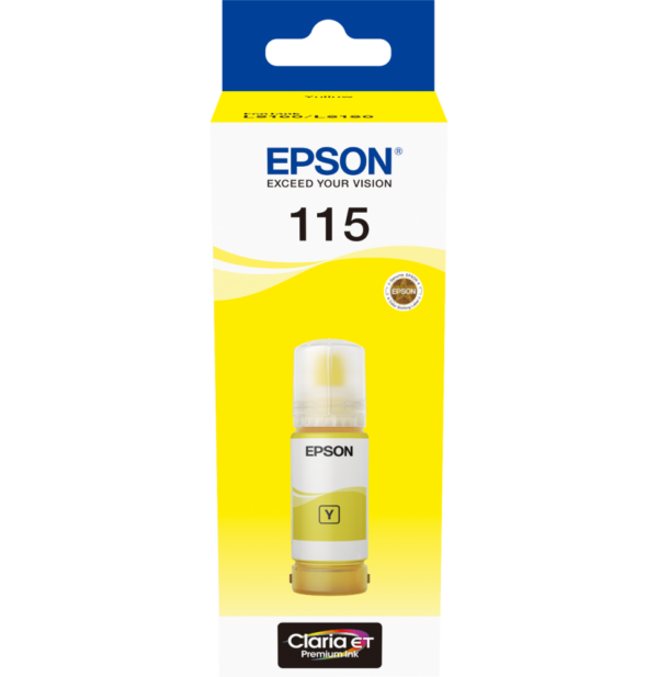 Epson 115 Jaune - Bouteille d'encre Epson EcoTank d'origine (C13T07D44A)