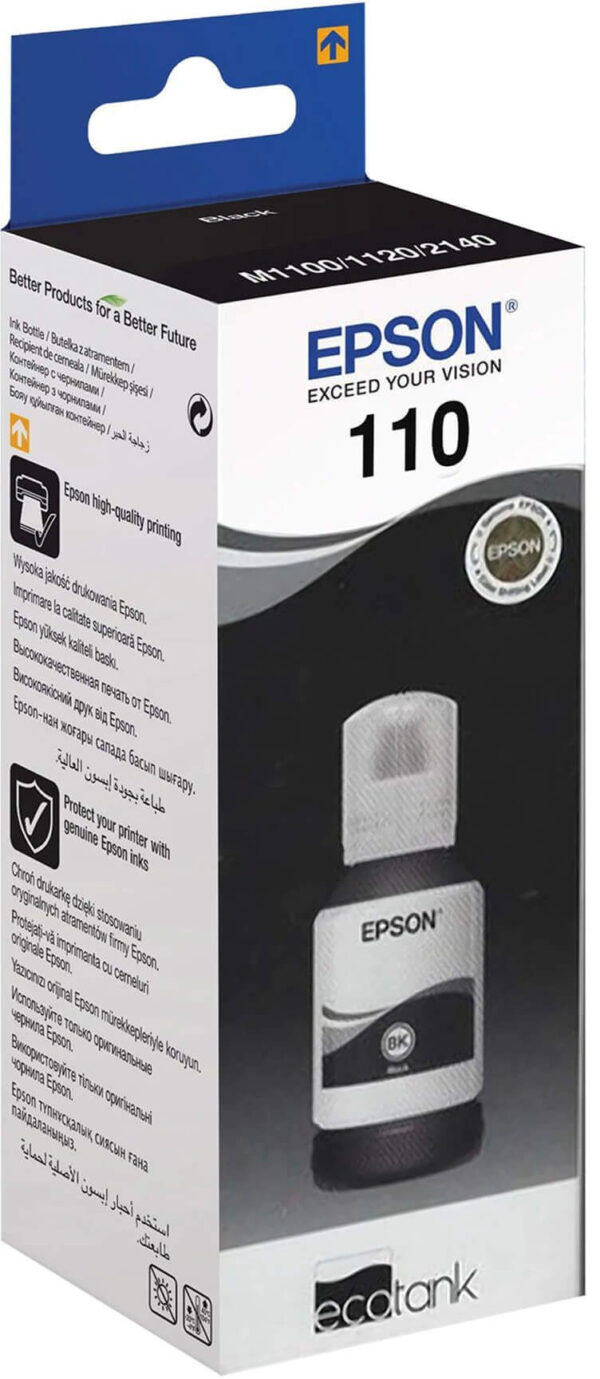 Prix Epson 110 Noir - Bouteille d'encre Epson d'origine (C13T03P14A) -  311.00 -  311.00