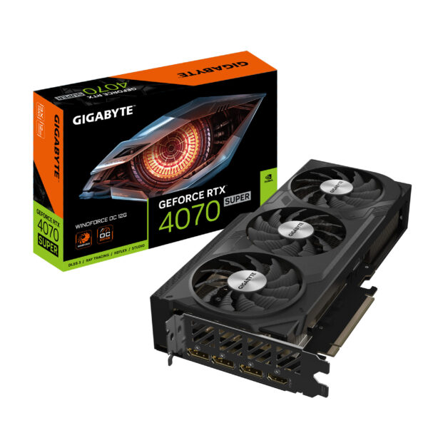 Prix Gigabyte GeForce RTX 4070 SUPER WINDFORCE OC 12G NVIDIA 12 Go GDDR6X (GV-N407SWF3OC-12GD) -  - 