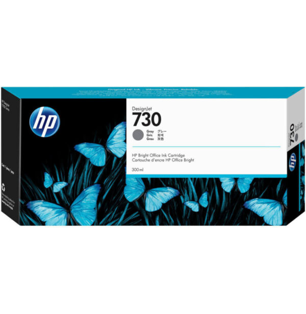 HP 730 Gris - Cartouche d'encre HP d'origine (P2V72A)