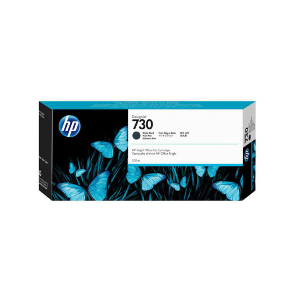 HP 730 Noir Mat - Cartouche d'encre HP d'origine (P2V71A)