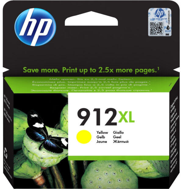 Prix HP 912XL Jaune - Cartouche d'encre grande capacité HP d'origine (3YL83AE) -  376.00 -  376.00