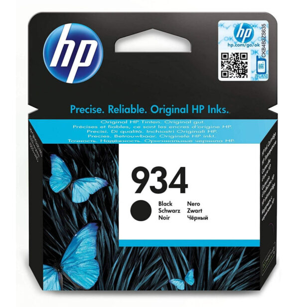 HP 934 Noir - Cartouche d'encre HP d'origine (C2P19AE)