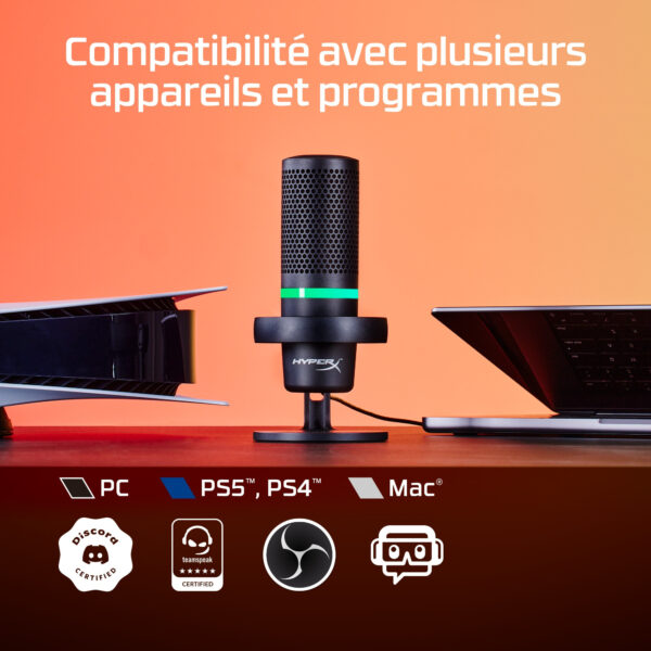 Prix HyperX 4P5E2AA microphone Noir Microphone de console de jeu (4P5E2AA) -  863.00 -  863.00 – Image 6