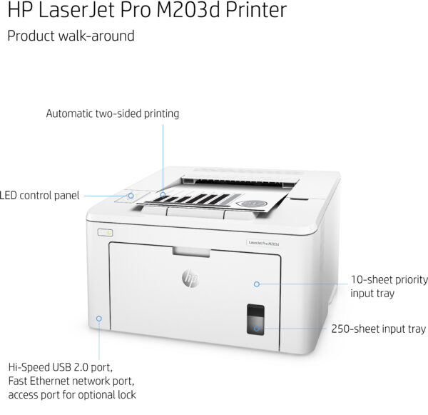 Imprimante Laser Monochrome HP LaserJet Pro M203dn (G3Q46A) – Image 8