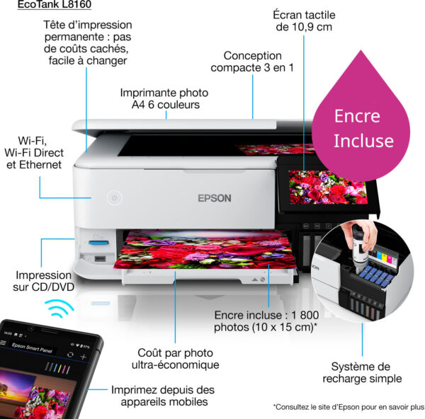 Epson EcoTank L8160 Imprimante photo (C11CJ20403)