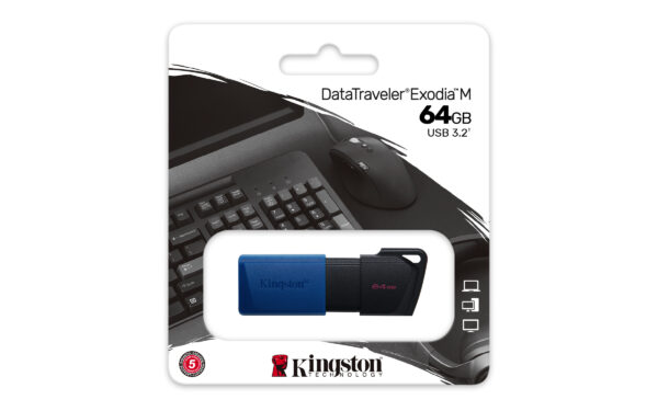 Kingston Technology DataTraveler 64GB USB3.2 Gen 1 Exodia M (Noir + Bleu) (DTXM/64GB) – Image 6