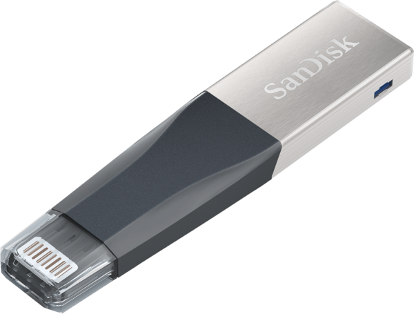 Clé USB SanDisk Mini iXpand Pour Votre iPhone 128 Go (SDIX40N-128G-GN6NE) – Image 2