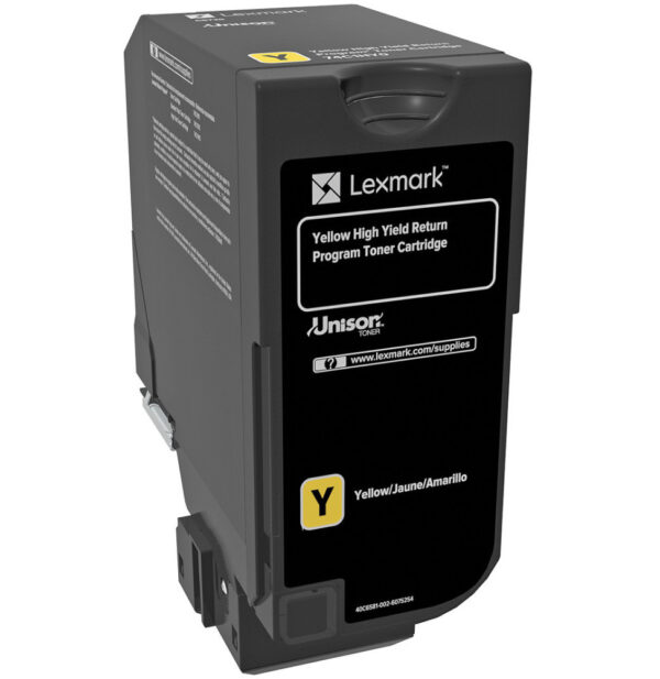 Lexmark CS/CX725 jaune - Cartouche de toner d'origine (74C5HY0)