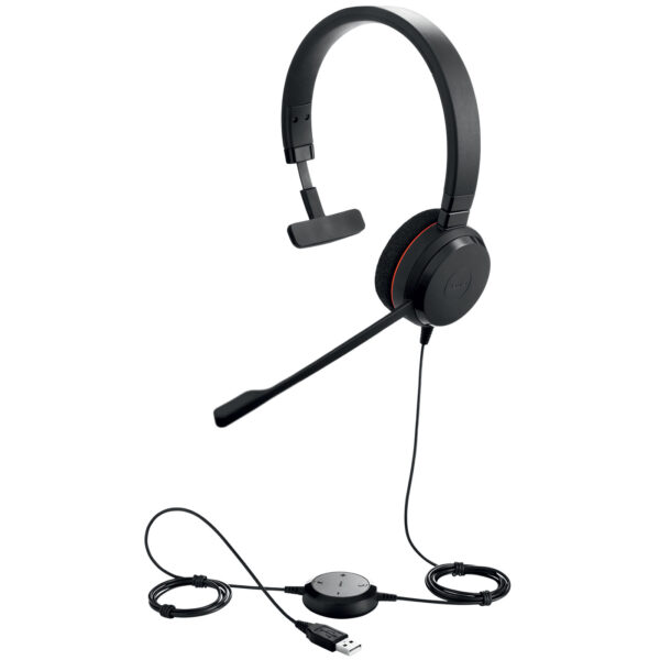 Prix Micro-casque Jabra Evolve 20 UC Mono USB Type-A Noir (4993-829-209) -  351.00 -  351.00 – Image 2