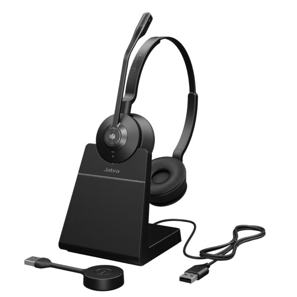 Prix Micro-casque sans fil Jabra Engage 55 avec Socle de chargement Noir (9559-455-111) -  3700.00 -  3700.00