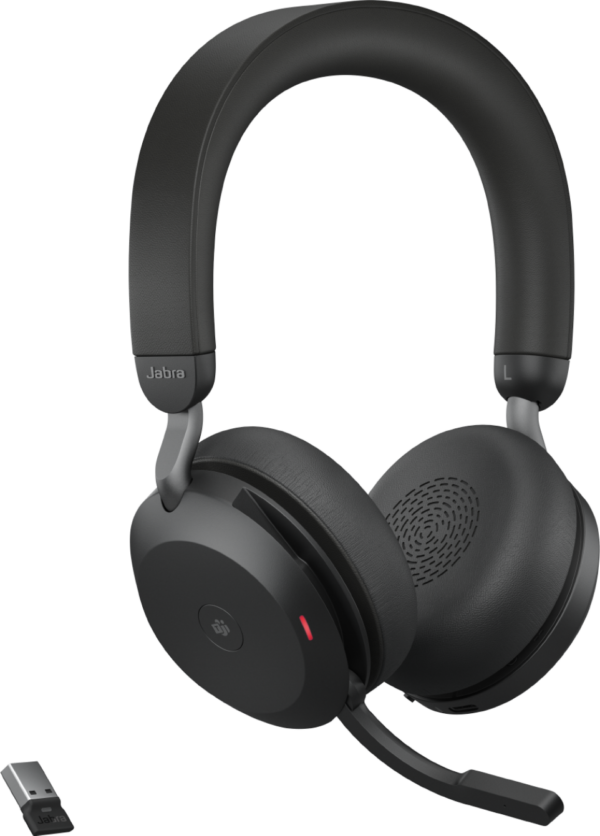 Micro-casque sans fil Jabra Evolve2 75 USB-A UC avec socle de recharge - Noir (27599-989-989)