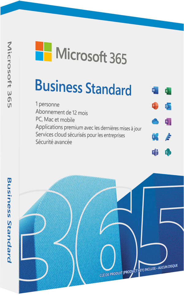 Microsoft 365 Business Standard Français - abonnement 12 mois pour 1 personne (PC, Mac, iOS et Android) – Image 2