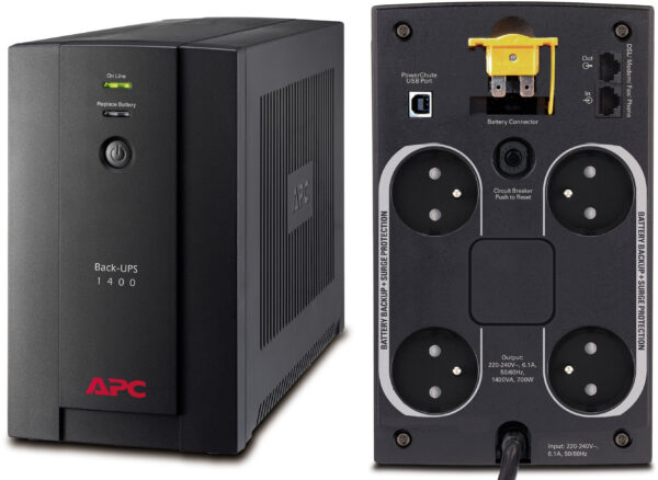 Prix Onduleur Line-Interactive APC BACK-UPS BX1400U-FR - 700 W / 1400 VA - 4 prises FR -  2292.00 -  2292.00