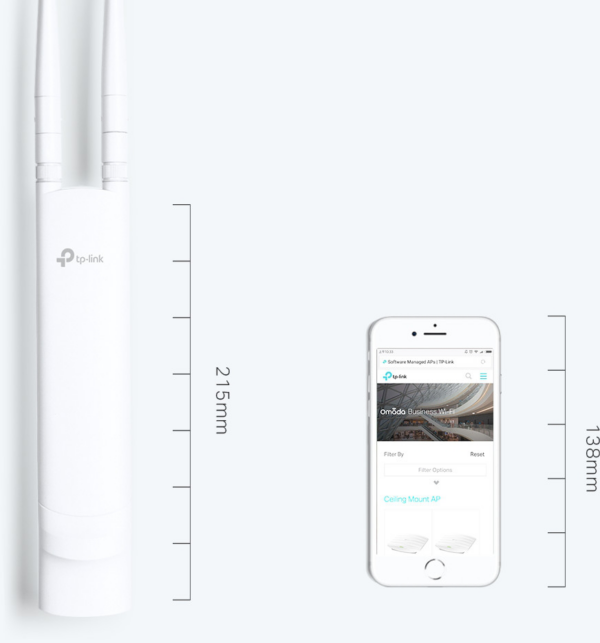 Point d'accès TP-Link EAP110-OUTDOOR WiFi N 300 Mbps Extérieur (IP65) – Image 4