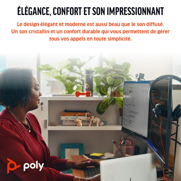 POLY Micro-casque Blackwire 3320 stéréo USB-C + adaptateur USB-C/A (8X219AA) – Image 5