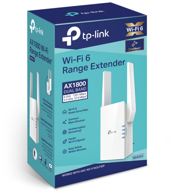 Répéteur WiFi 6 TP-Link AX1800 574Mbps (RE605X) – Image 8