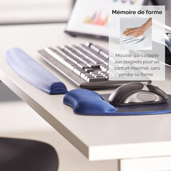 Prix Repose-poignets clavier Fellowes Ergo Mouss Saphir (9178401) -  113.00 -  113.00 – Image 2