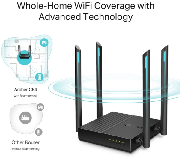 Routeur Wi-Fi TP-Link Archer C64 AC1200 Dual-Band (ARCHERC64) – Image 3