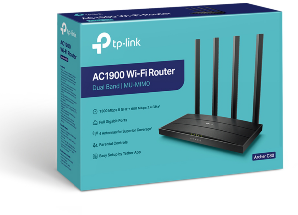 Routeur WiFi TP-Link Archer C80 AC1900 MU-MIMO (ARCHERC80) – Image 4