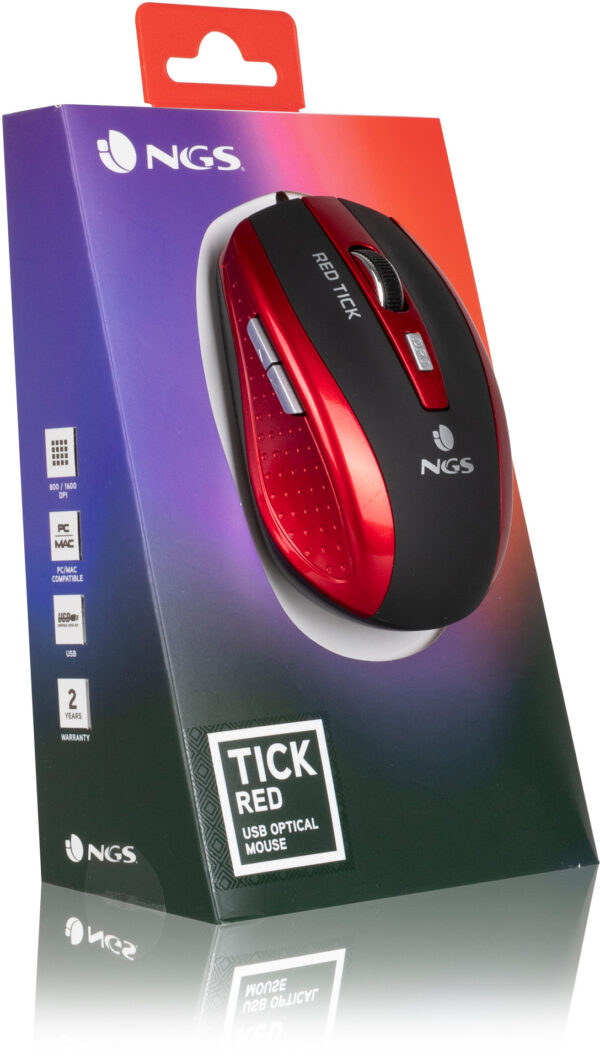 Souris filaire NGS Tick Rouge (TICKRED) – Image 6