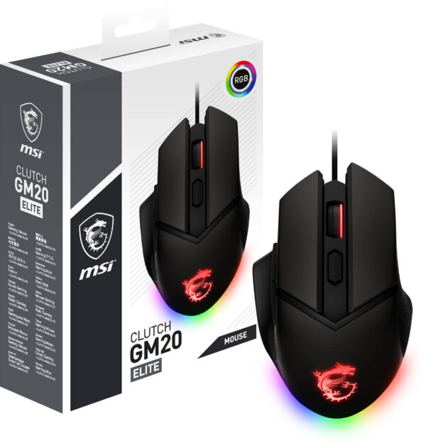 Souris gaming filaire MSI Clutch GM20 Elite (S12-0400D00-C54) – Image 9