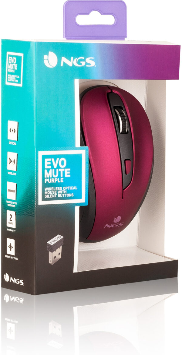 Prix Souris sans fil NGS Evo Mute Violet (EVOMUTEPURPLE) -  81.00 -  81.00 – Image 5