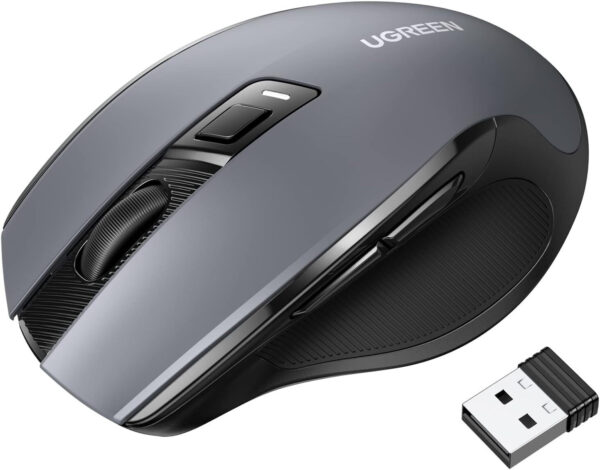 Souris sans fil Ugreen Design Ergonomique 2.4GHz - Noir (90545)