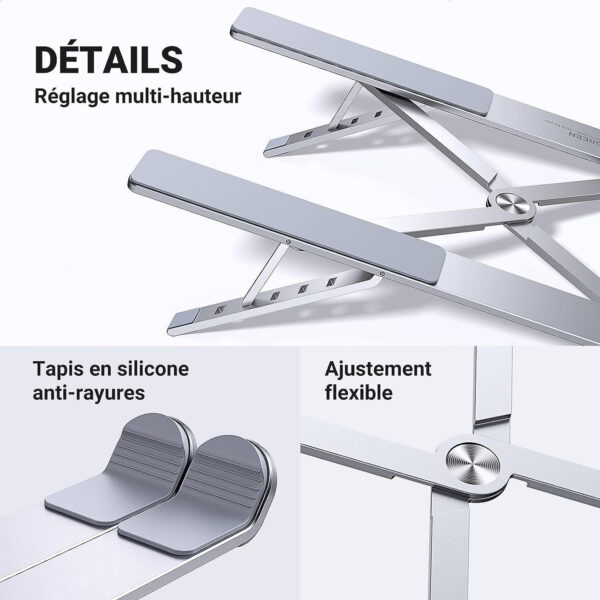 Support Ordinateur Portable Ugreen Aluminium Ventilé 8 à 17,3 Pouces (40289) – Image 5