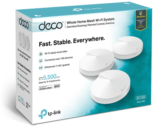 Système Mesh WiFi TP-Link Deco M5 AC1300 3 packs (DECOM5_3-PACK) – Image 4