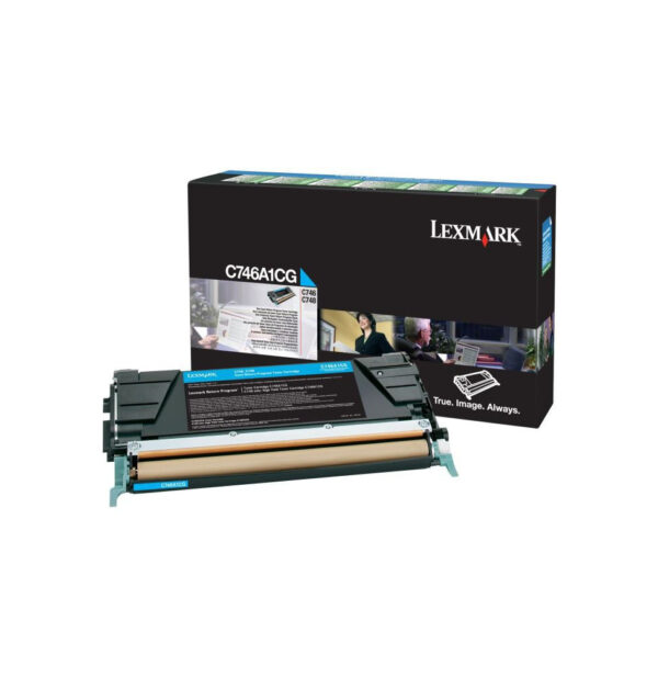 Toner Cyan 7000 pages Lexmark C746, C748 Return Program (C746A1CG)