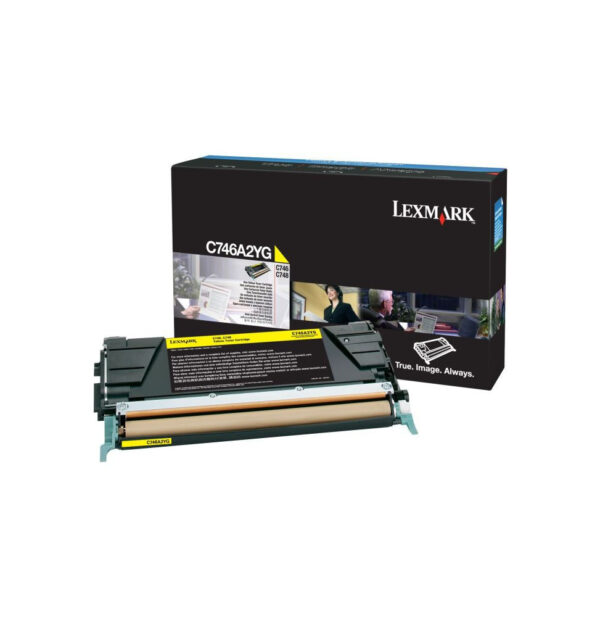 Toner Jaune 7000 pages Lexmark C746, C748 Return Program (C746A1YG)