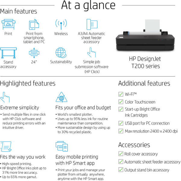 Prix Traceur HP DesignJet T230 de 24 pouces (5HB07A) -  12744.00 -  12744.00 – Image 4