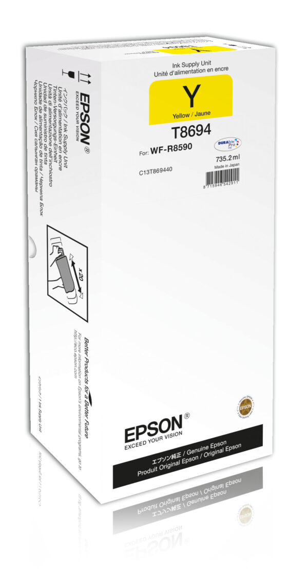 Unité d'alimentation en encre Jaune XXL pour Epson WF-R8590 (C13T869440) – Image 2